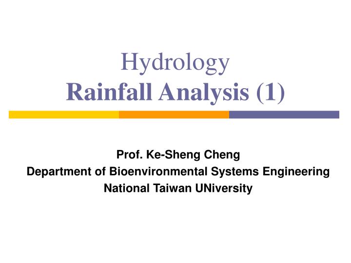 hydrology rainfall analysis 1