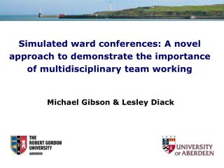 Simulated ward conferences: A novel approach to demonstrate the importance of multidisciplinary team working