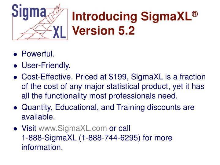 introducing sigmaxl version 5 2