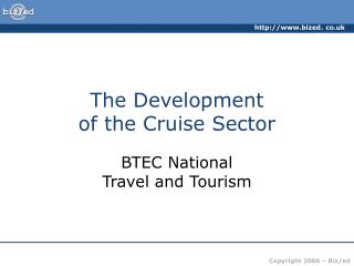 The Development of the Cruise Sector