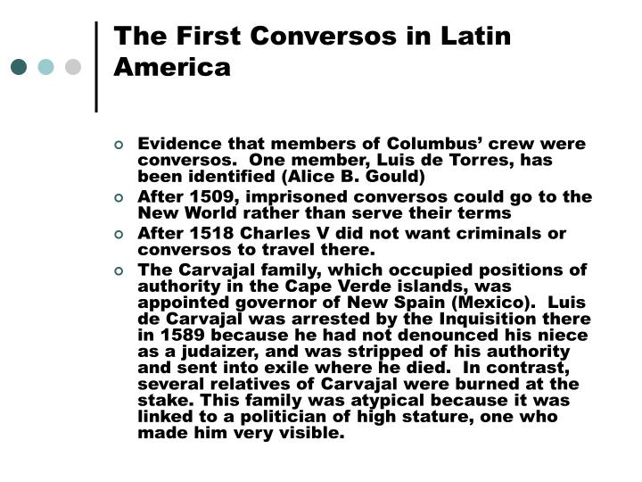the first conversos in latin america