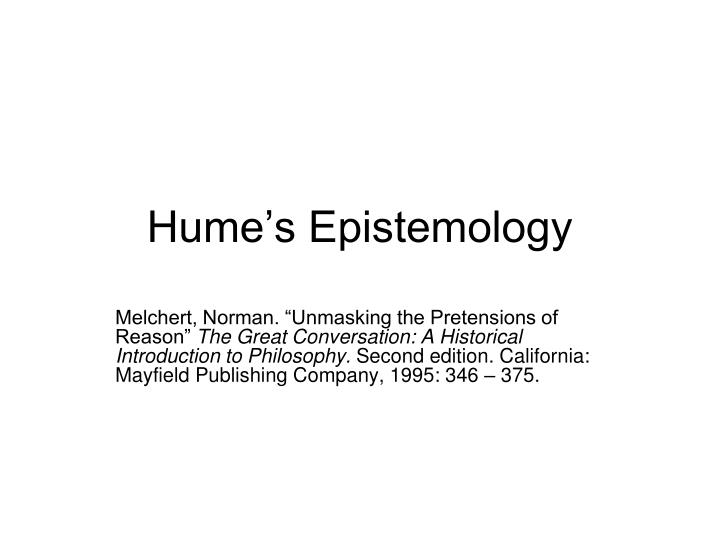 hume s epistemology