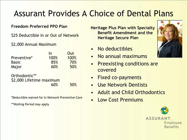 assurant provides a choice of dental plans