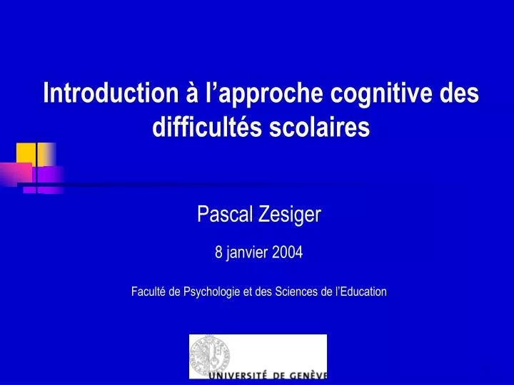 introduction l approche cognitive des difficult s scolaires