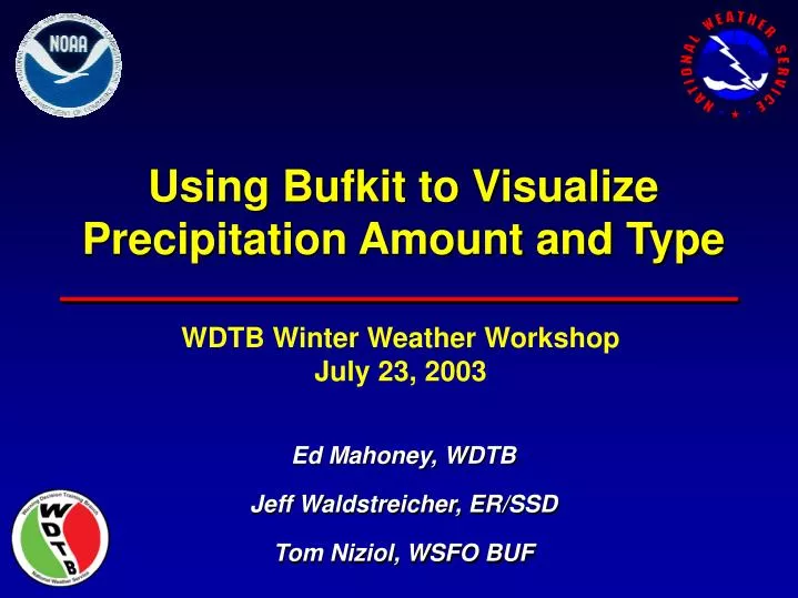 using bufkit to visualize precipitation amount and type