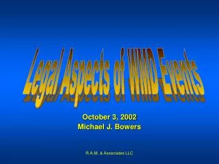 October 3, 2002 Michael J. Bowers