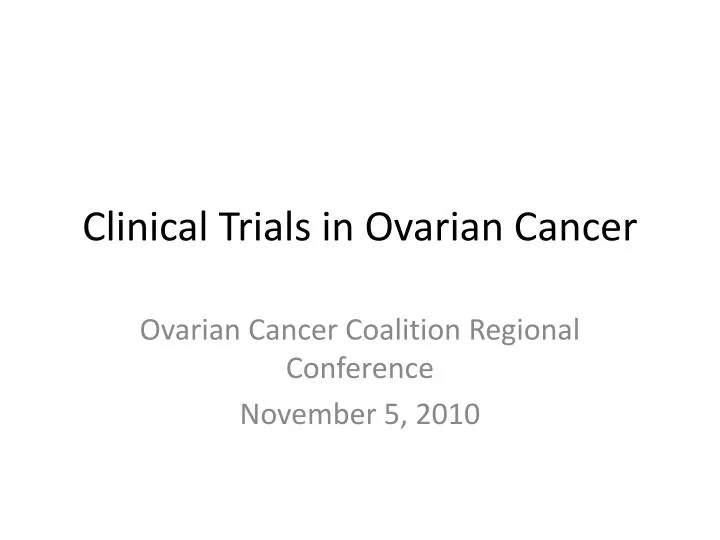 clinical trials in ovarian cancer