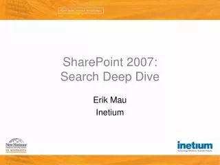 SharePoint 2007: Search Deep Dive