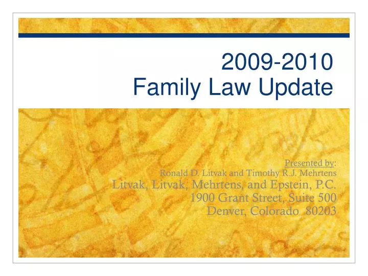 2009 2010 family law update