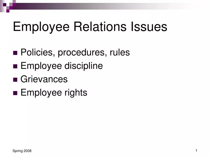 employee relations issues