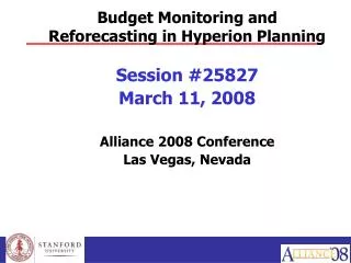 Budget Monitoring and Reforecasting in Hyperion Planning