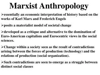 Marxist Anthropology