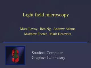 Light field microscopy