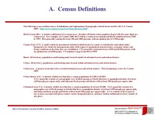 A. Census Definitions