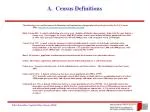 A. Census Definitions - slide 1