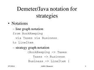 Demeter/Java notation for strategies