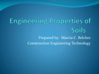 Engineering Properties of Soils