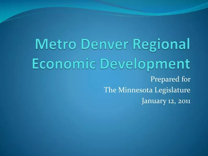 metro denver regional economic development