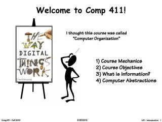 Welcome to Comp 411!