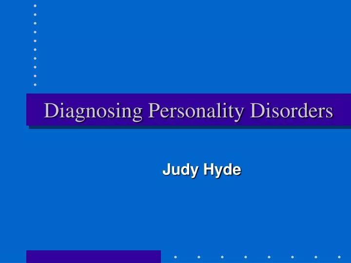 diagnosing personality disorders