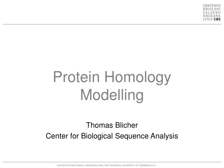 protein homology modelling
