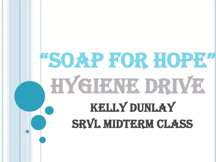 soap for hope hygiene drive
