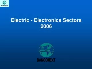 Electric - Electronics Sectors 2006