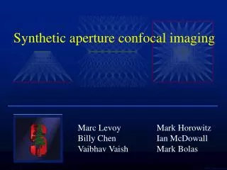Synthetic aperture confocal imaging
