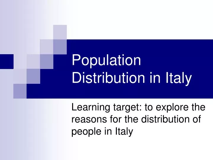population distribution in italy