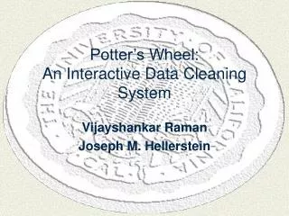 Potter’s Wheel: An Interactive Data Cleaning System