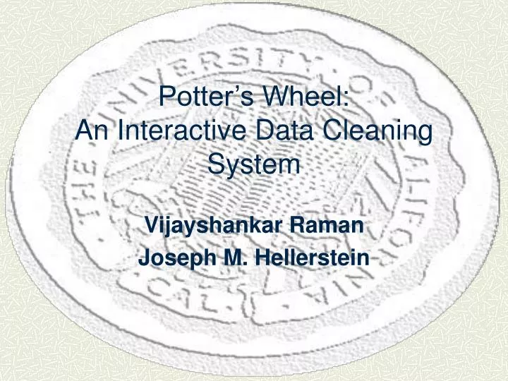 potter s wheel an interactive data cleaning system