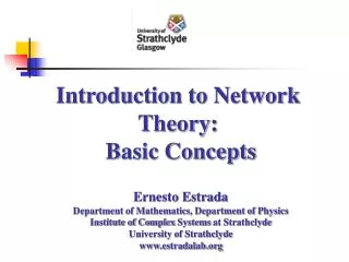 Introduction to Network Theory: Basic Concepts