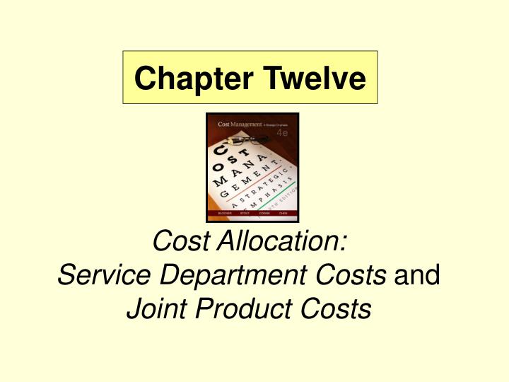 cost allocation service department costs and joint product costs