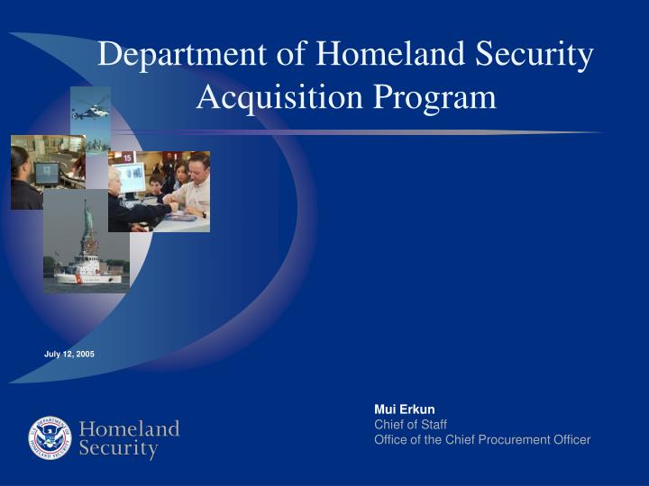 department of homeland security acquisition program