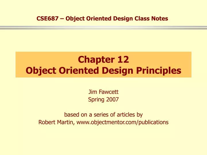 chapter 12 object oriented design principles