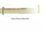 Evidence on PPP - slide 1
