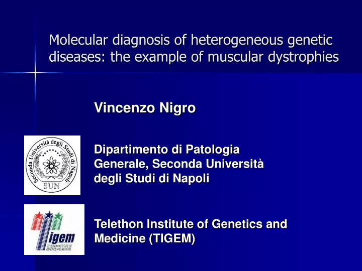 molecular diagnosis of heterogeneous genetic diseases the example of muscular dystrophies