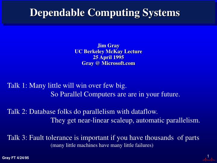 dependable computing systems