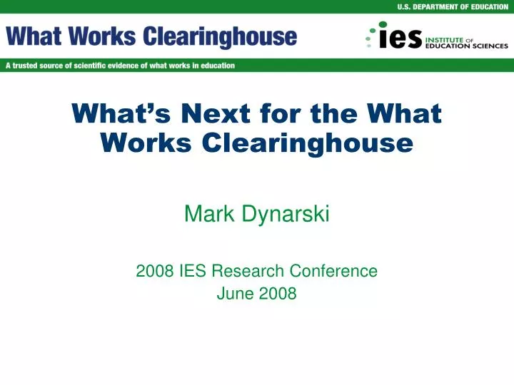 what s next for the what works clearinghouse