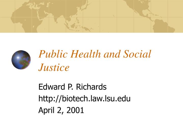 public health and social justice