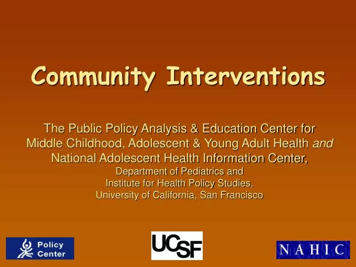 community interventions