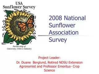 2008 National Sunflower Association Survey