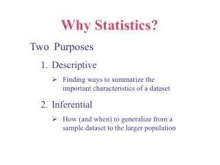 Why Statistics?