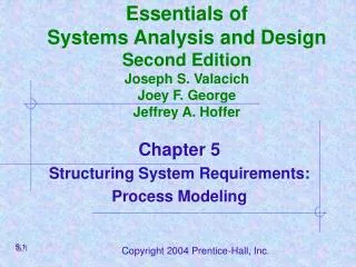 Essentials of Systems Analysis and Design Second Edition Joseph S. Valacich Joey F. George Jeffrey A. Hoffer