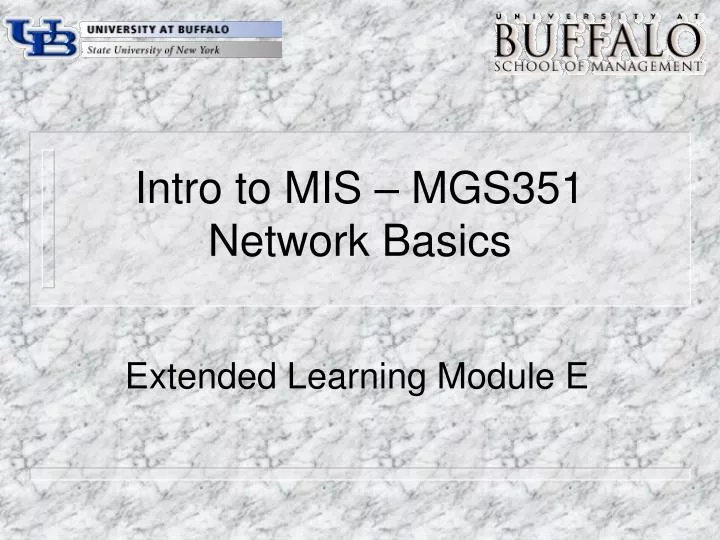 intro to mis mgs351 network basics