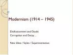 Modernism (1914 – 1945) - slide 1