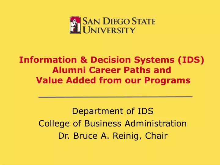 information decision systems ids alumni career paths and value added from our programs