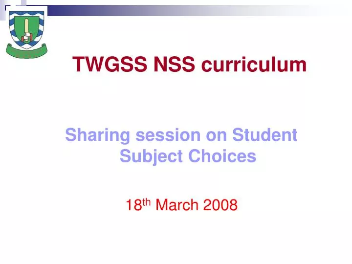 twgss nss curriculum