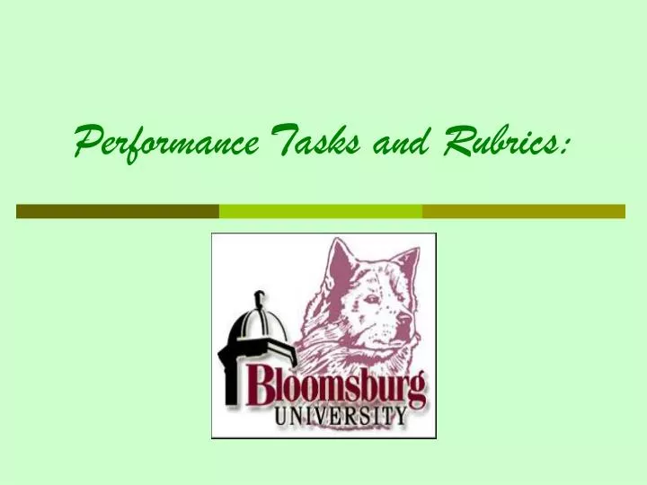 performance tasks and rubrics