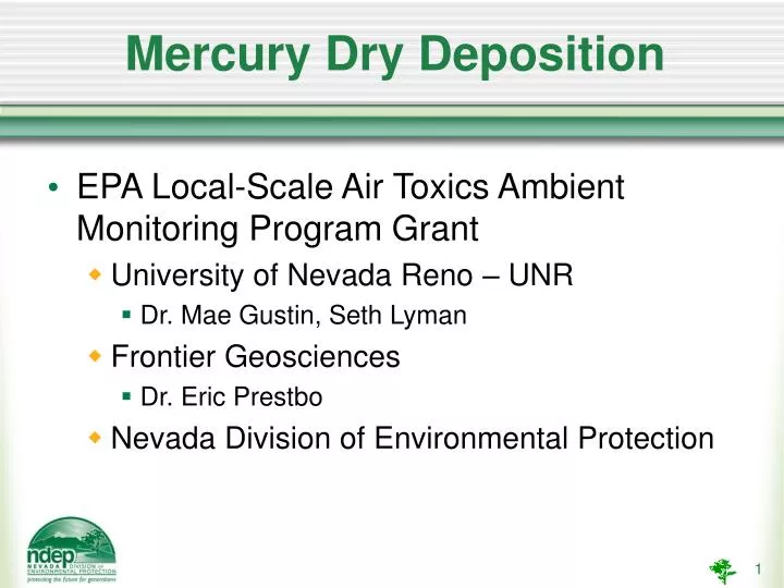 mercury dry deposition